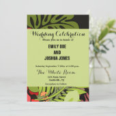 Hawaii Aloha Blume Art Print Einladung (Stehend Vorderseite)