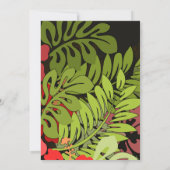 Hawaii Aloha Blume Art Print Einladung (Rückseite)