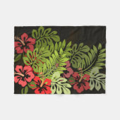 Hawaii Aloha Blume Art Print Fleecedecke (Vorderseite (Horizontal))