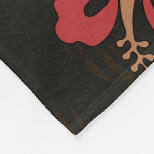 Hawaii Aloha Blume Art Print Fleecedecke (Ecke)