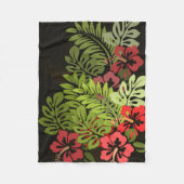 Hawaii Aloha Blume Art Print Fleecedecke (Vorderseite)