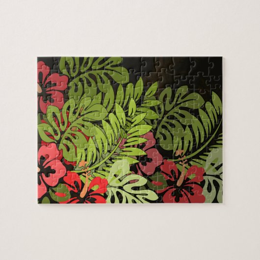 Hawaii Aloha Blume Art Print Puzzle (Horizontal)