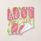 Hawaii Aloha Collection Badetuch Set (Waschlappen)