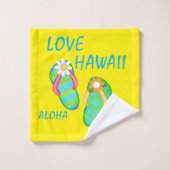 Hawaii Aloha Collection Badhandtuch Set (Waschlappen)