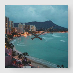 HAWAII ALOHA COLLECTION QUADRATISCHE WANDUHR