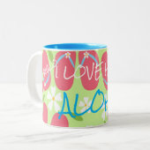 Hawaii Aloha Collection - Zweifarbige Tasse (Vorderseite Links)
