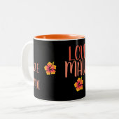 Hawaii Aloha Collection - Zweifarbige Tasse (Vorderseite Links)
