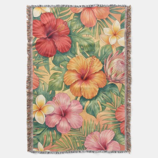 Hawaii aloha decorative flowers pattern decke (Vorderseite Vertikal)
