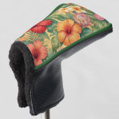 Hawaii aloha decorative flowers pattern golf headcover (3/4 Vorderseite)