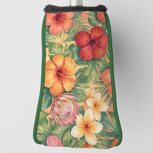 Hawaii aloha decorative flowers pattern golf headcover (Rotieren 90)