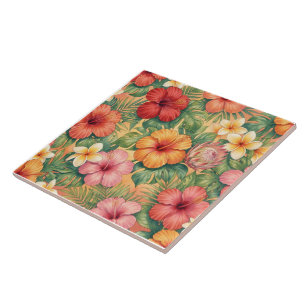 Hawaii Aloha Dekorative Blumen Muster Fliese