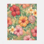Hawaii Aloha-Dekorblumenmuster Fleecedecke (Vorderseite)