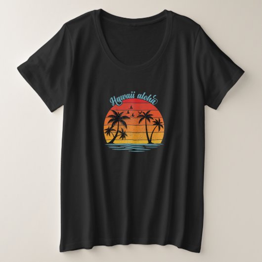 Hawaii aloha große größe T-Shirt (Design vorne)