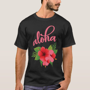 Hawaii Aloha Hibiskus Hawaiianische Party T-Shirt