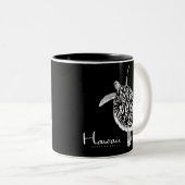 Hawaii Aloha Honu Turtle Zweifarbige Tasse (VorderseiteRechts)