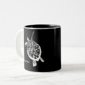 Hawaii Aloha Honu Turtle Zweifarbige Tasse (Vorderseite Links)