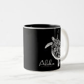 Hawaii Aloha Honu Turtle Zweifarbige Tasse (VorderseiteRechts)