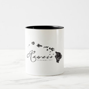 Hawaii-Aloha-Inseln Zweifarbige Tasse