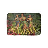 Hawaii Aloha Palm Hula Art Design Badematte (Vorderseite)