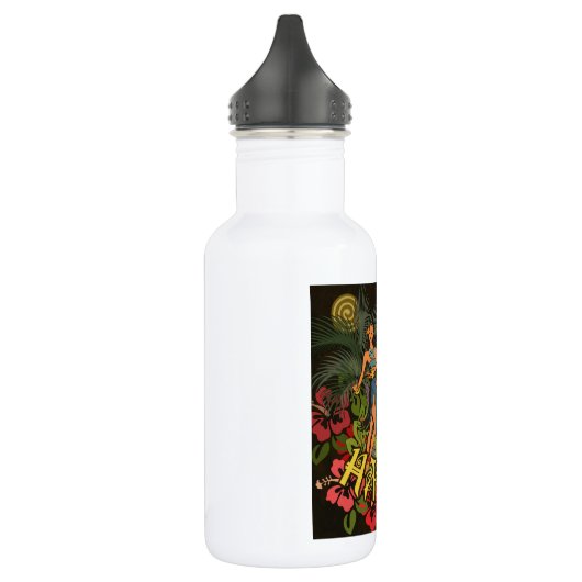 Hawaii Aloha Palm Hula Art Design Edelstahlflasche (Links)