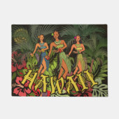 Hawaii Aloha Palm Hula Art Design Fußmatte (Vorderseite)