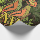 Hawaii Aloha Palm Hula Art Design Geschenkpapier (Ecke)