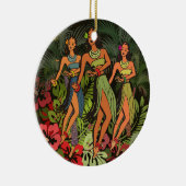 Hawaii Aloha Palm Hula Art Design Keramikornament (Rechts)