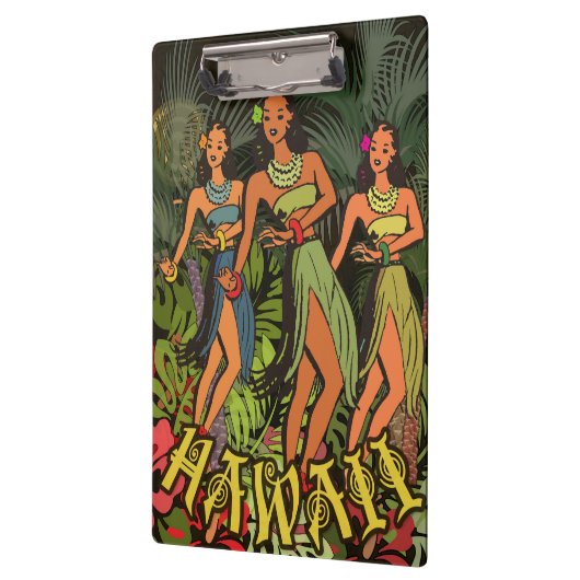 Hawaii Aloha Palm Hula Art Design Klemmbrett (Links)