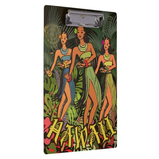 Hawaii Aloha Palm Hula Art Design Klemmbrett (Rechts)
