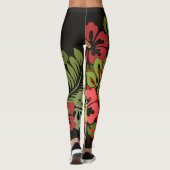 Hawaii Aloha Palm Hula Art Design Leggings (Rückseite)