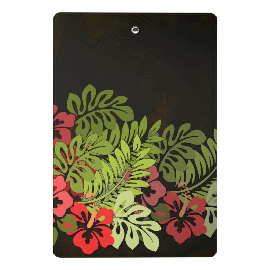 Hawaii Aloha Palm Hula Art Design Mini Klemmbrett (Rückseite)