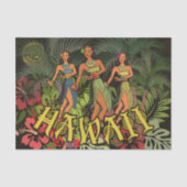 Hawaii Aloha Palm Hula Art Design Seidenpapier (Vorderseite)
