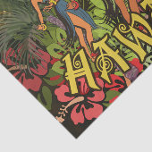 Hawaii Aloha Palm Hula Art Design Seidenpapier (Ausschnitt)