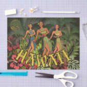 Hawaii Aloha Palm Hula Art Design Seidenpapier (Handwerk)