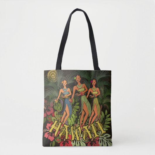 Hawaii Aloha Palm Hula Art Design Tasche (Vorderseite)