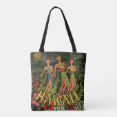 Hawaii Aloha Palm Hula Art Design Tasche (Rückseite)