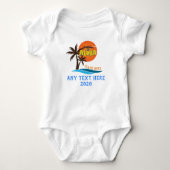 Hawaii Aloha Palm Tree Beach Match Baby Strampler (Vorderseite)