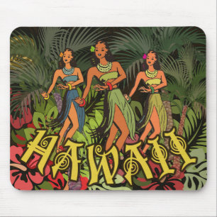 Hawaii Aloha Palme Hula Kunst Design Mousepad