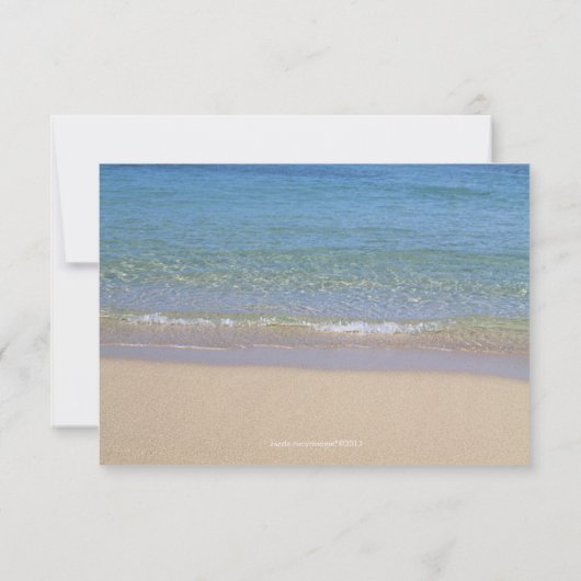 Hawaii Aloha Plumeria Blume Beach Wedding UAWG RSVP Karte (Rückseite)