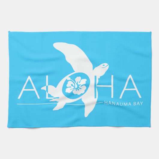 Hawaii - Aloha Schildkröte Handtuch (Horizontal)