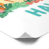 Hawaii Aloha Staat USA Summer Travel Poster (Ecke)