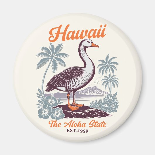 Hawaii Aloha State Goose Graphic  Magnet (Vorne)