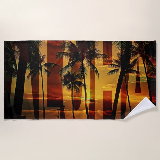 Hawaii Aloha Strandtuch (Vorderseite)