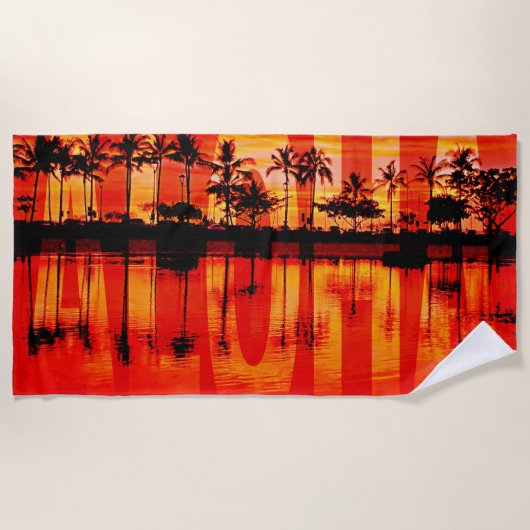 Hawaii Aloha Strandtuch (Vorderseite)
