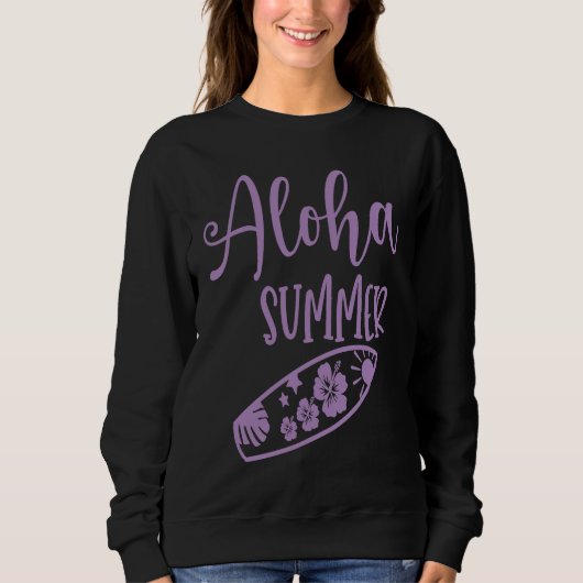 Hawaii Aloha Surfing Hawaiian Party Sweatshirt (Vorderseite)