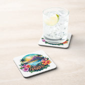 Hawaii Aloha Tropical Beach Mountain Travel Getränkeuntersetzer (Rechte Seite)