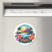 Hawaii Aloha Tropical Beach Mountain Travel Magnet (In Situ (Geschirrspüler))