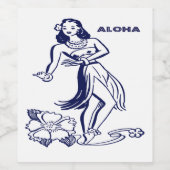 Hawaii Aloha Weinetikett (Einzelnes Label)