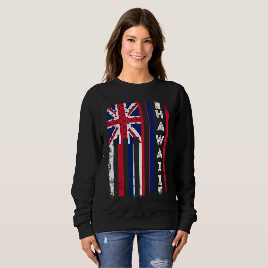 Hawaii American Flag Zuhause Staat der Hawaii Flag Sweatshirt (Vorne ganz)