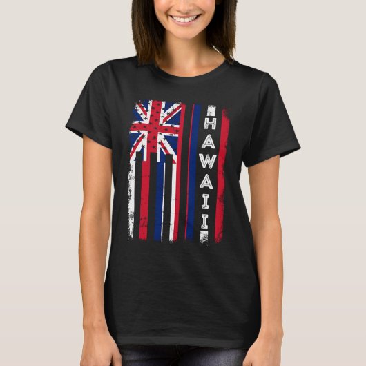 Hawaii American Flag Zuhause Staat der Hawaii Flag T-Shirt (Vorderseite)